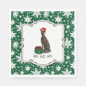 Greyhound Dog (Blinde) Niedlich Serviette (Vorderseite)