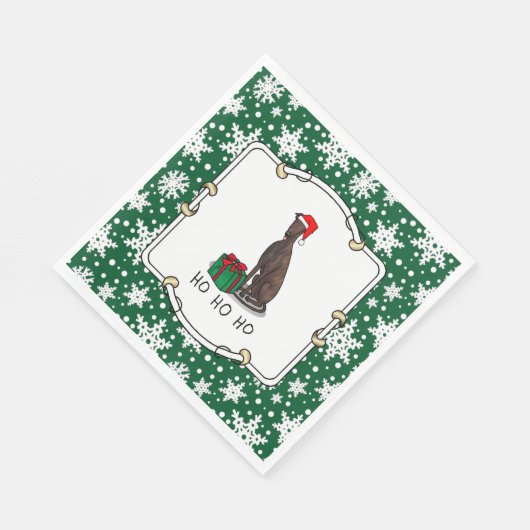Greyhound Dog (Blinde) Niedlich Serviette (Ecke)