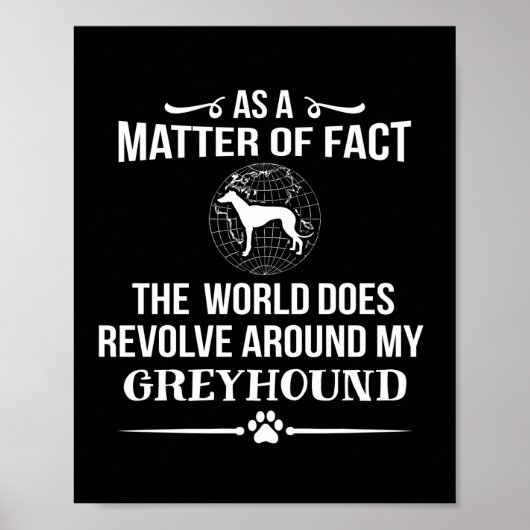 Greyhound Dog Breed Lover Poster (Vorne)