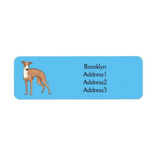 Greyhound dog cartoon illustration (Vorne)