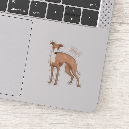 Greyhound dog cartoon illustration aufkleber (Ausschnitt)