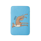 Greyhound dog cartoon illustration badematte (Vorderseite Vertikal)