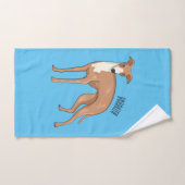 Greyhound dog cartoon illustration badhandtuch set (Handtuch)