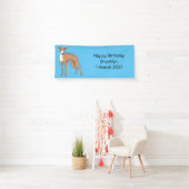 Greyhound dog cartoon illustration banner (Insitu)