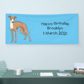 Greyhound dog cartoon illustration banner (Messe)