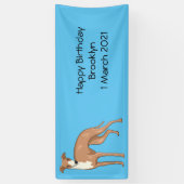 Greyhound dog cartoon illustration banner (Vertikal)