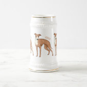 Greyhound dog cartoon illustration bierglas (Mittel)
