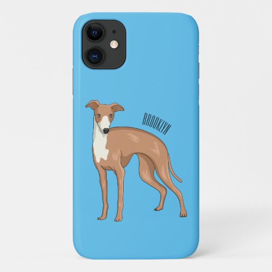 Greyhound dog cartoon illustration Case-Mate iPhone hülle (Rückseite)
