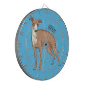 Greyhound dog cartoon illustration dartscheibe (Vorderseite Links)
