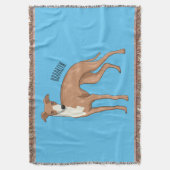 Greyhound dog cartoon illustration decke (Vorderseite Vertikal)