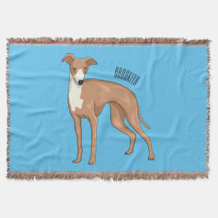 Greyhound dog cartoon illustration decke