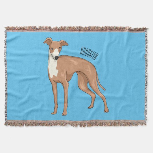Greyhound dog cartoon illustration decke (Vorderseite)
