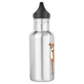 Greyhound dog cartoon illustration edelstahlflasche (Links)