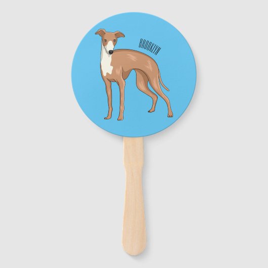 Greyhound dog cartoon illustration fächer (Vorderseite)