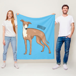 Greyhound dog cartoon illustration fleecedecke