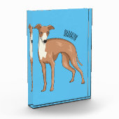 Greyhound dog cartoon illustration fotoblock (Links)