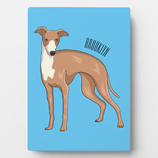 Greyhound dog cartoon illustration fotoplatte (Vorderseite)