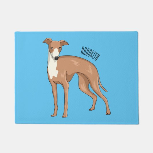 Greyhound dog cartoon illustration fußmatte (Vorderseite)