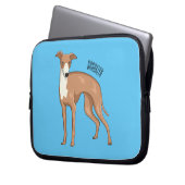 Greyhound dog cartoon illustration laptopschutzhülle (Vorderseite Links)