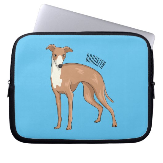 Greyhound dog cartoon illustration laptopschutzhülle (Vorderseite)