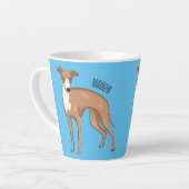 Greyhound dog cartoon illustration milchtasse (Linke Ecke)