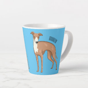 Greyhound dog cartoon illustration milchtasse