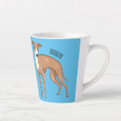 Greyhound dog cartoon illustration milchtasse (Rechts)