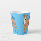 Greyhound dog cartoon illustration milchtasse (Vorderseite)