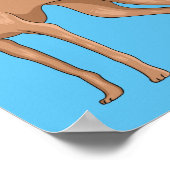 Greyhound dog cartoon illustration poster (Ecke)