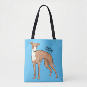 Greyhound dog cartoon illustration tasche