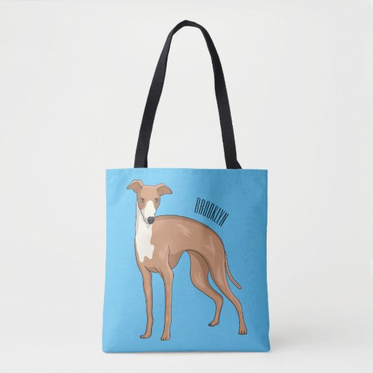 Greyhound dog cartoon illustration tasche (Vorderseite)