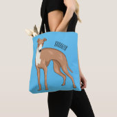 Greyhound dog cartoon illustration tasche (Von Nahem)