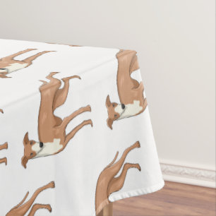 Greyhound dog cartoon illustration tischdecke