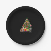 Greyhound dog Christmas Tree Essential T - Shirt Pappteller (Vorderseite)