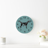 Greyhound Dog Clock Runde Wanduhr (Zuhause)