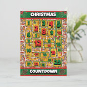 Greyhound Dog Countdown Weihnachtsfest Advent Feiertagskarte (Stehend Vorderseite)