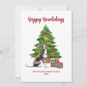 Greyhound Dog Familie Weihnachten (Vorderseite)