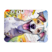 Greyhound Dog Foto Magnet (Horizontal)