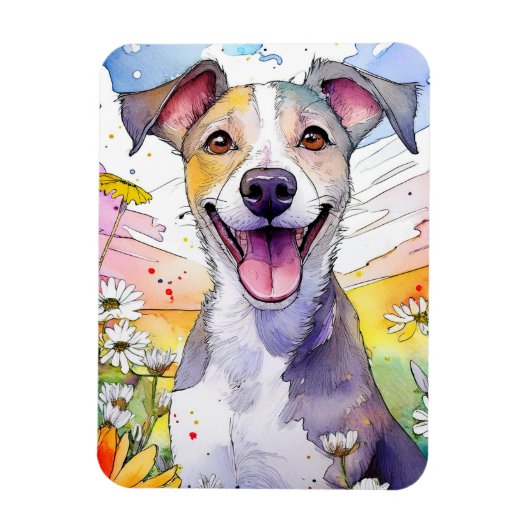 Greyhound Dog Foto Magnet (Vertikal)