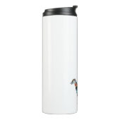 Greyhound Dog Geometric Muster Silhouette Kariert Thermosbecher (Nach links gedreht)