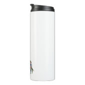 Greyhound Dog Geometric Muster Silhouette Kariert Thermosbecher (Nach rechts gedreht)