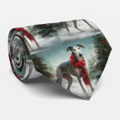 Greyhound Dog in Schneehocht Krawatte (Gerollt)
