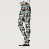 Greyhound Dog in Schneehocht Leggings (Links)
