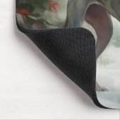 Greyhound Dog in Schneehocht Mousepad (Ecke)