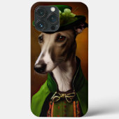Greyhound Dog in St. Patrick's Day Dress Case-Mate iPhone Hülle (Rückseite)