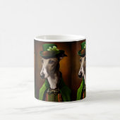 Greyhound Dog in St. Patrick's Day Dress Kaffeetasse (Mittel)