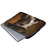 Greyhound Dog in St. Patrick's Day Dress Laptopschutzhülle (Vorne Knopf)