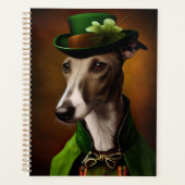Greyhound Dog in St. Patrick's Day Dress Planer (Vorderseite)