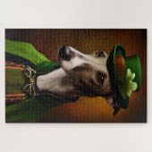 Greyhound Dog in St. Patrick's Day Dress Puzzle (Horizontal)