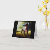 Greyhound Dog Karte (Gelbe Blume)